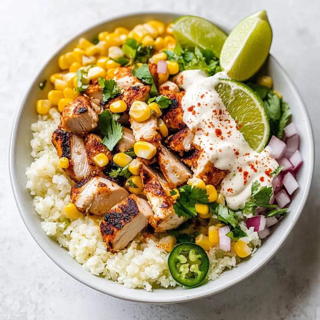 Mexican Street Corn Chicken Rice Bowl Recipe - Recipe Image