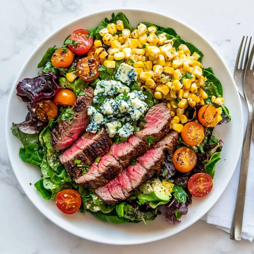 Grilled Balsamic Steak Salad with Gorgonzola & Corn Recipe - Recipe Image