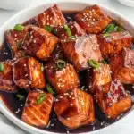 Crispy Honey Garlic Salmon Bite Recipe