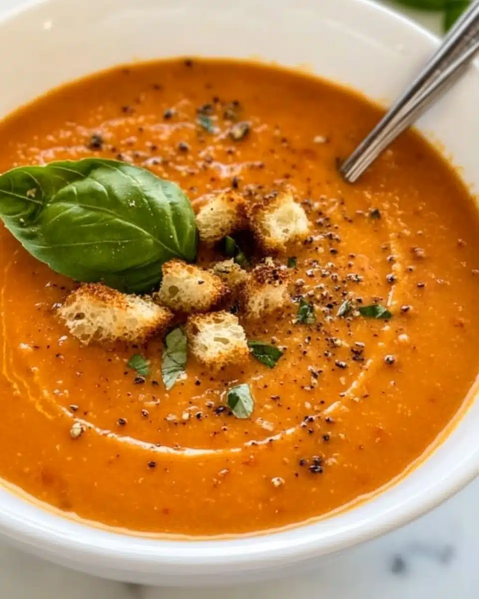 Creamy Parmesan Tomato Basil Soup Recipe