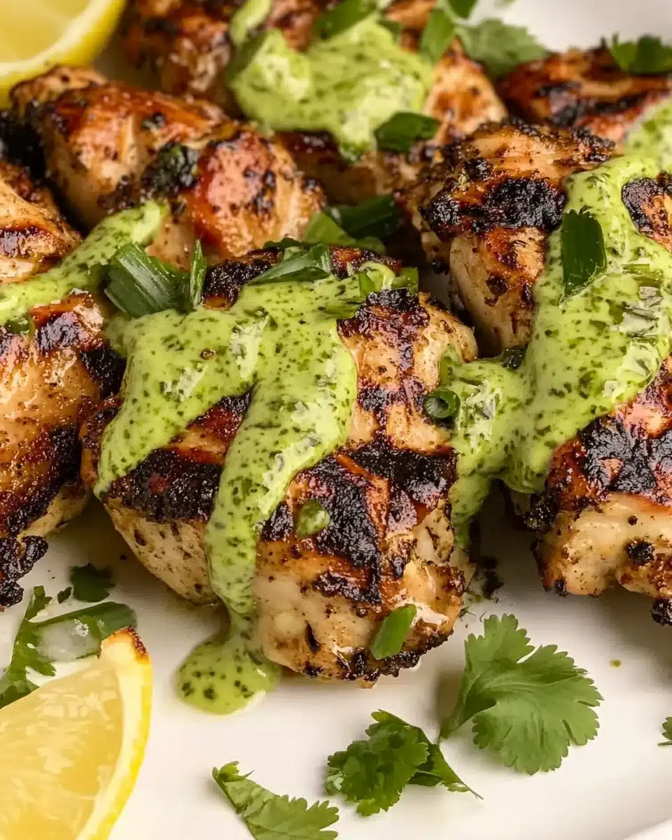 Grilled Green Goddess Chicken Thighs Recipe