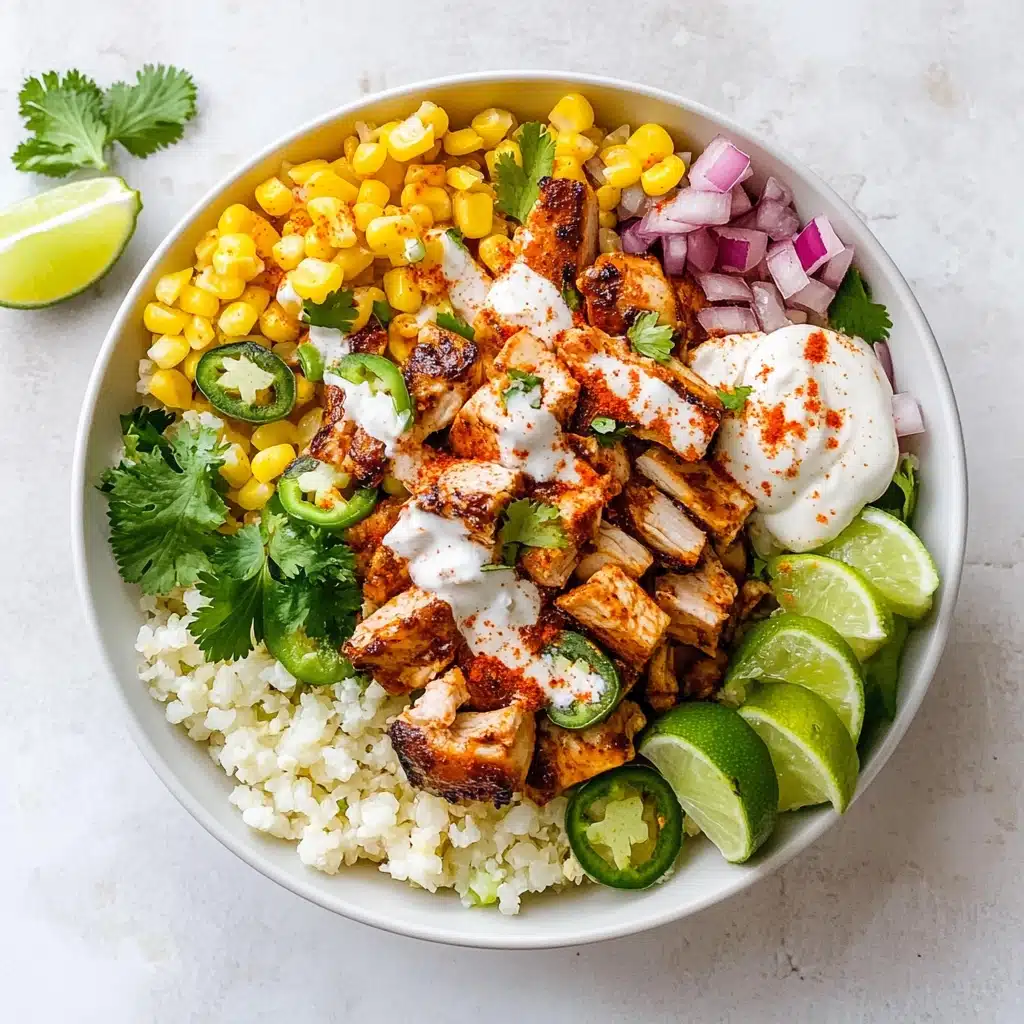 Mexican Street Corn Chicken Rice Bowl Recipe - Recipe Image