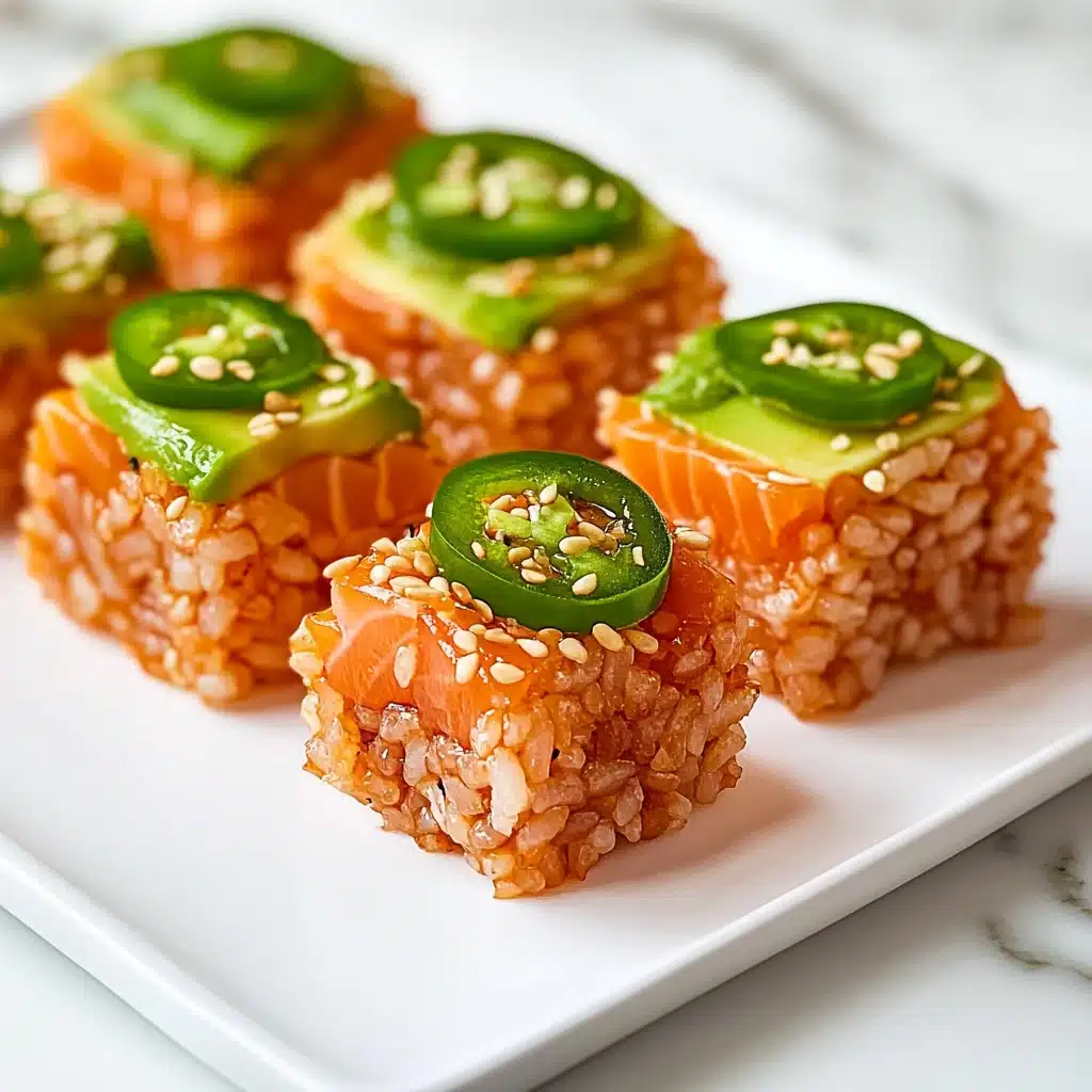 Spicy Salmon Crispy Rice Delight Recipe - Recipe Image