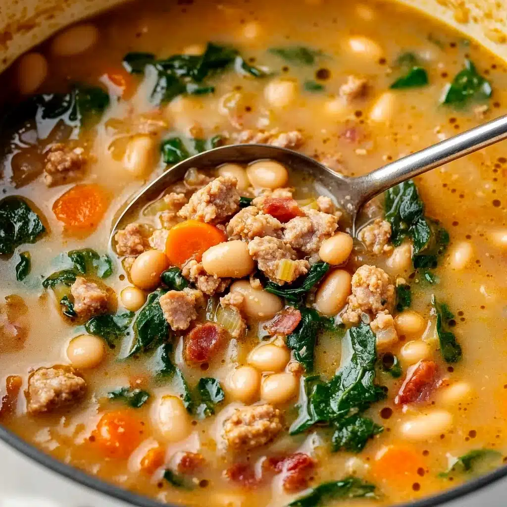 Hearty Italian Sausage Spinach Soup Recipe - Recipe Image