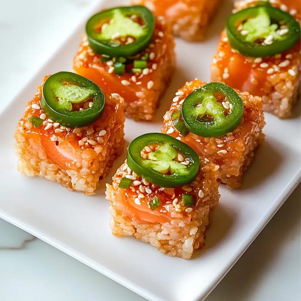 Spicy Salmon Crispy Rice Delight Recipe - Recipe Image