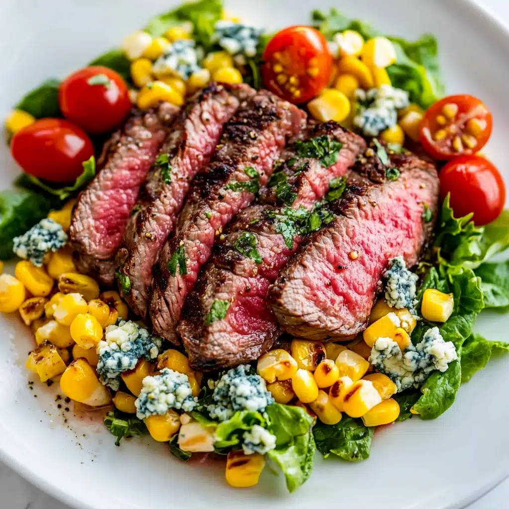 Grilled Balsamic Steak Salad with Gorgonzola & Corn Recipe - Recipe Image