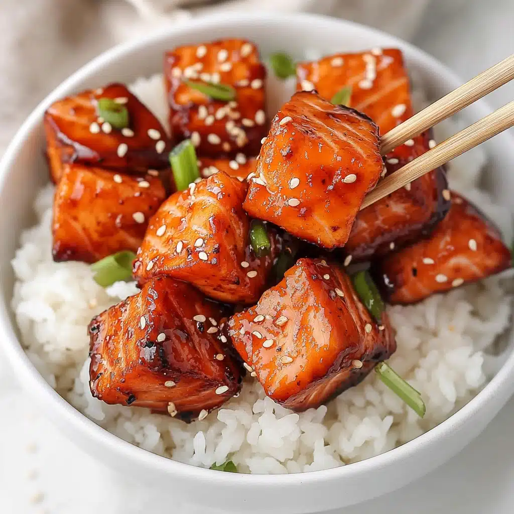 Crispy Honey Garlic Salmon Bite Recipe - Recipe Image