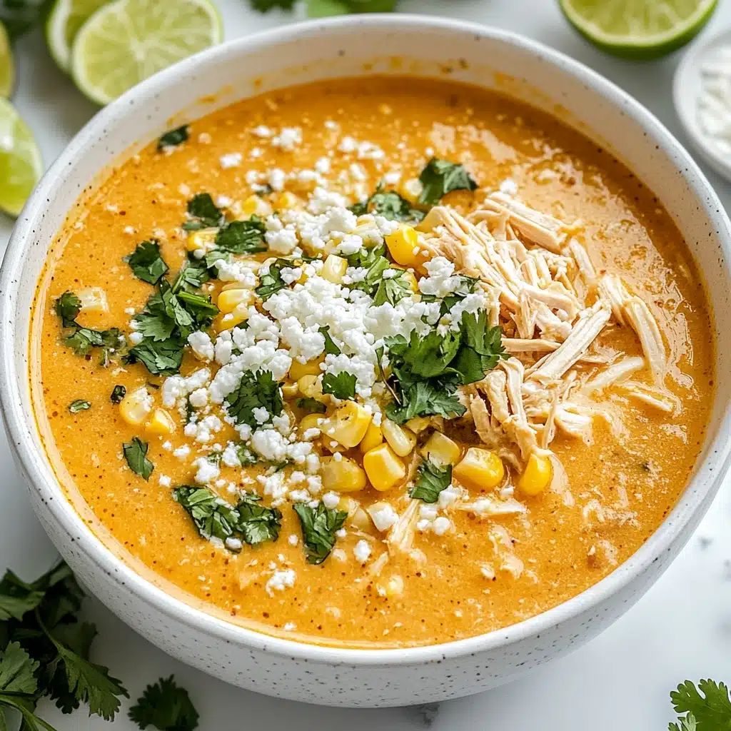 Spicy Mexican Street Corn Chicken Soup Recipe - Recipe Image