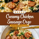 Creamy Spinach Chicken Sausage Orzo Recipe