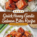 Crispy Honey Garlic Salmon Bite Recipe