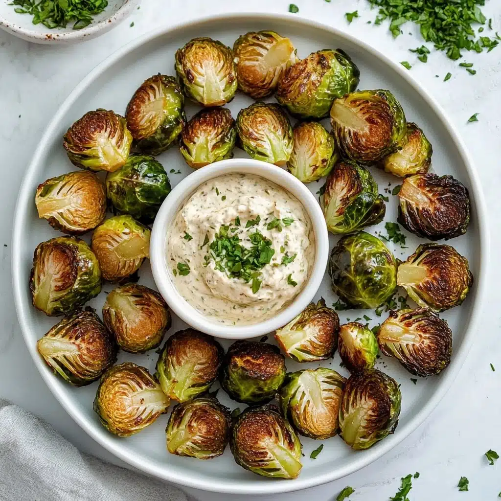 Crispy Brussel Sprouts With Dijon Aioli Recipe - Recipe Image