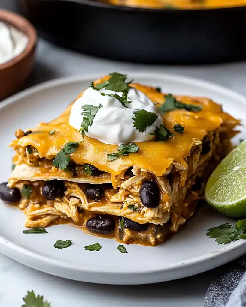 Green Chile Chicken Enchilada Skillet Recipe