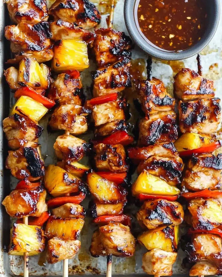 BBQ Pineapple Chicken Kabobs Recipe