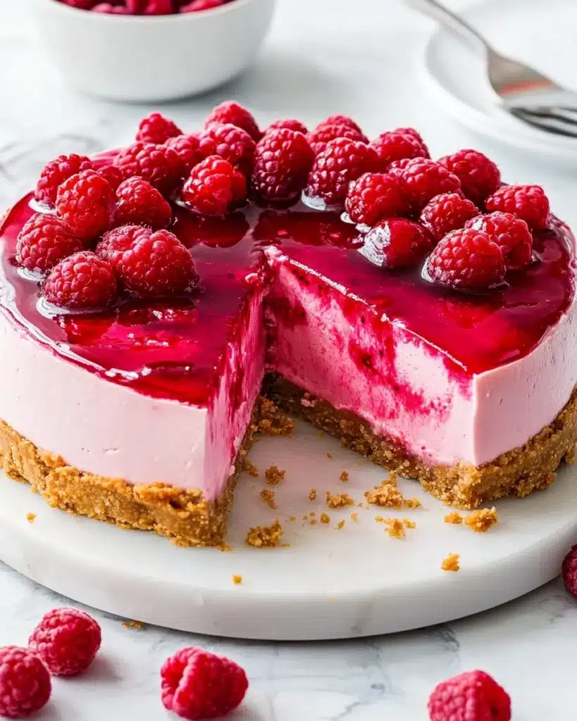 Easy Baked Raspberry Cheesecake Recipe
