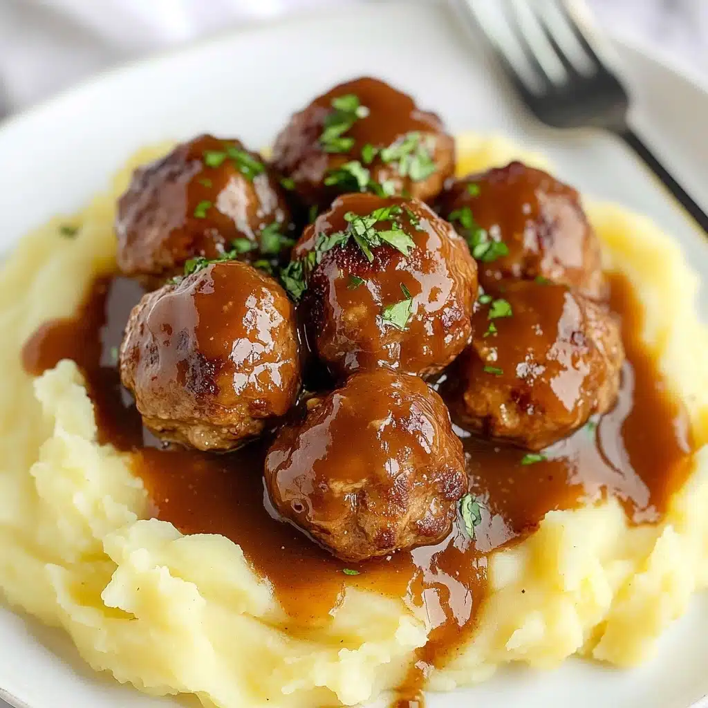 Slow Cooker Salisbury Steak Meatballs Recipe - Recipe Image