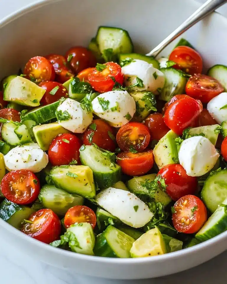 Tomato Cucumber Mozzarella Salad Recipe