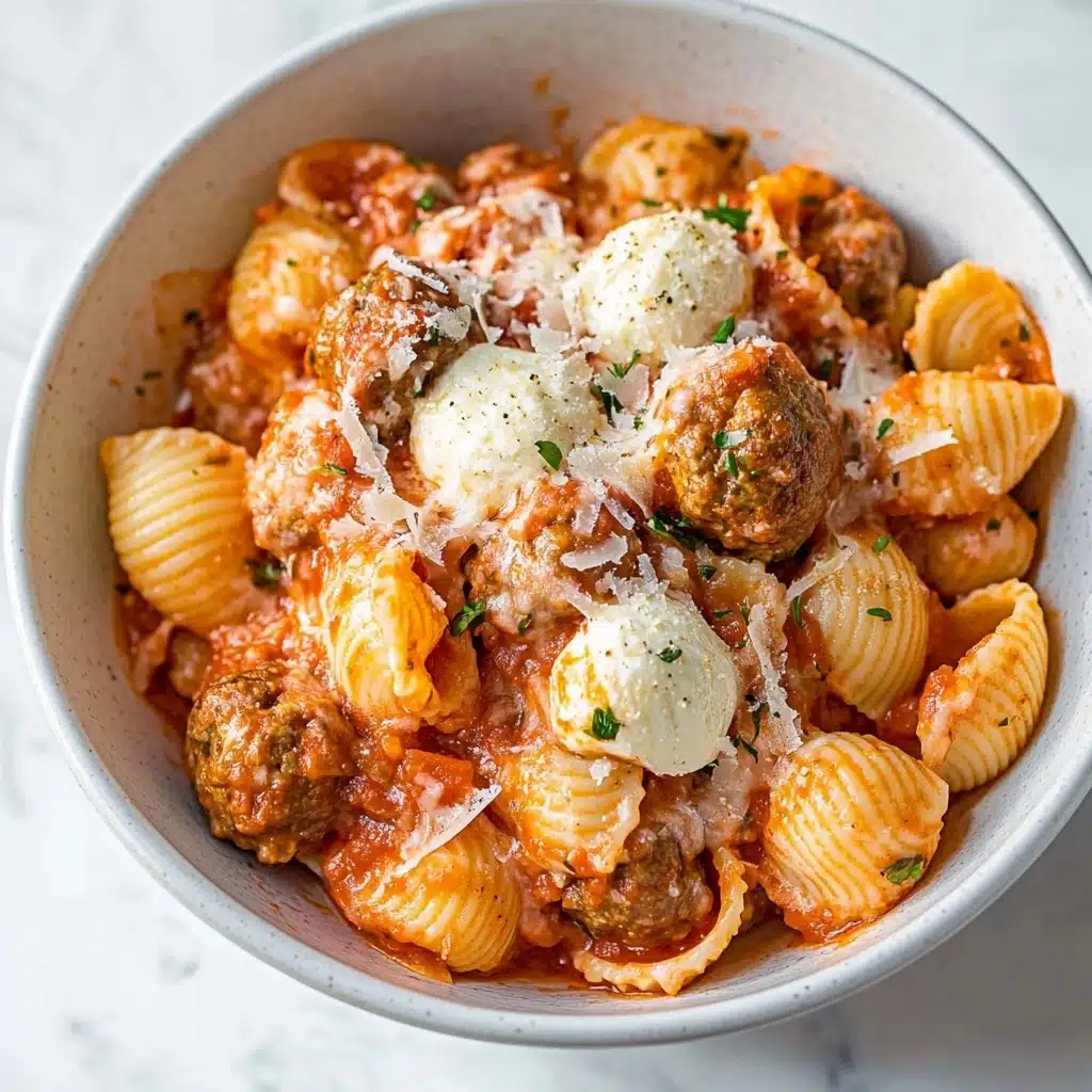 Easy Meatball Pasta Bake Recipe - Recipe Image