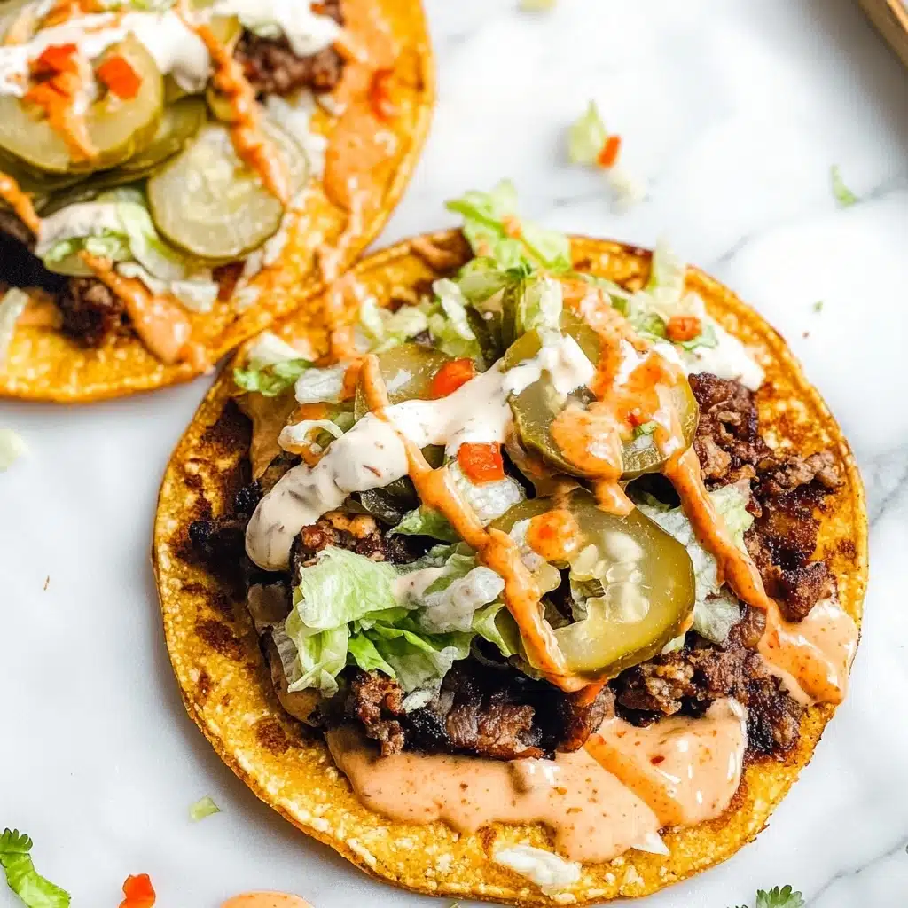 Easy Smash Burger Tacos Recipe - Recipe Image