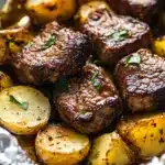 Garlic Steak and Potato Foil Packs Recipe