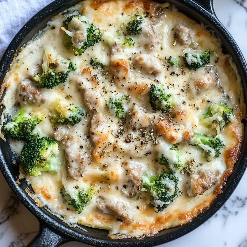 Keto Chicken Alfredo with Broccoli Bake Recipe - Recipe Image