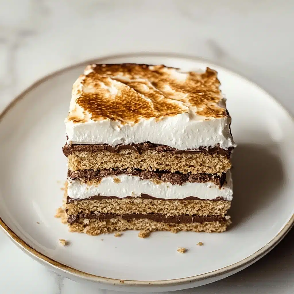No Bake S’mores Cake Recipe - Recipe Image