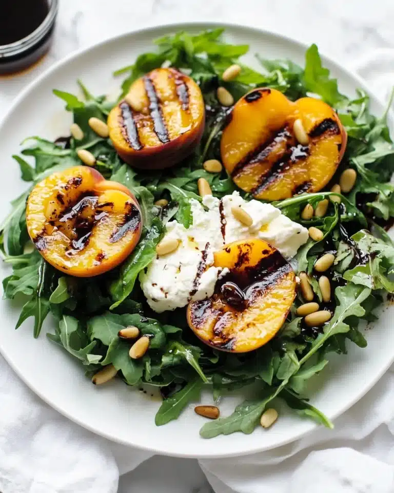 Grilled Peach and Burrata Salad Recipe