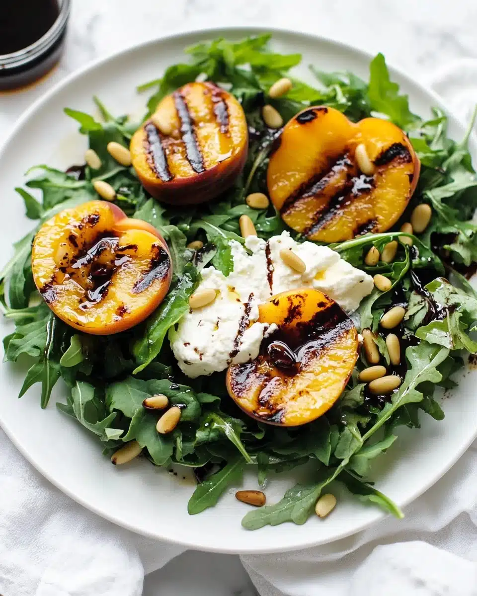 Grilled Peach and Burrata Salad Recipe