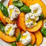 Peach and Burrata Caprese Salad Recipe