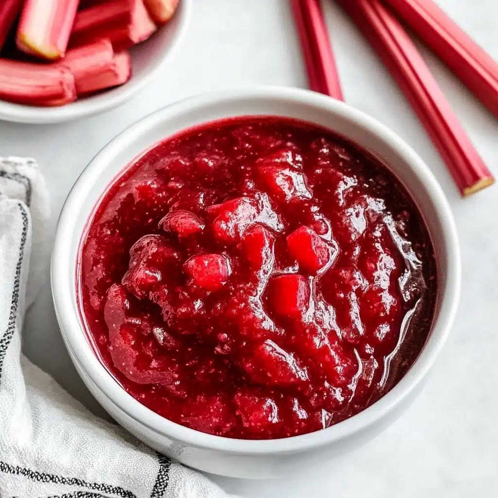 Sweet and Tangy Rhubarb Sauce Recipe - Recipe Image