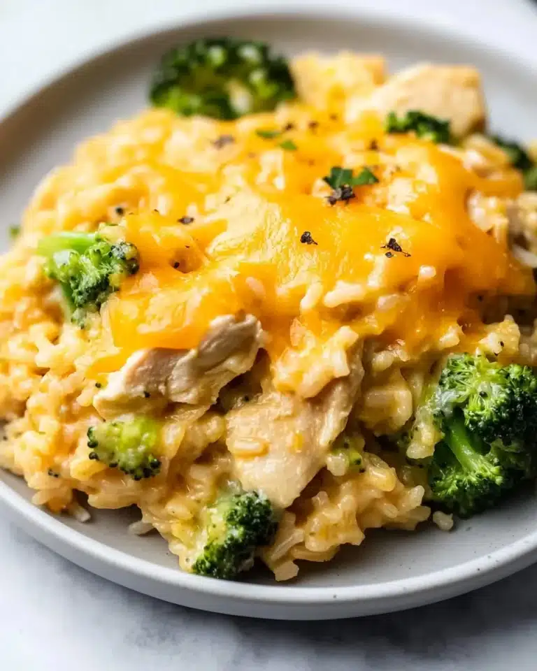 Cheesy Broccoli Chicken and Rice Casserole Recipe
