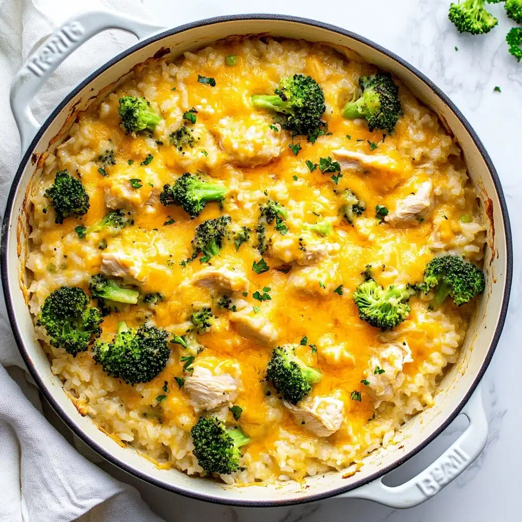 Cheesy Broccoli Chicken and Rice Casserole Recipe - Recipe Image