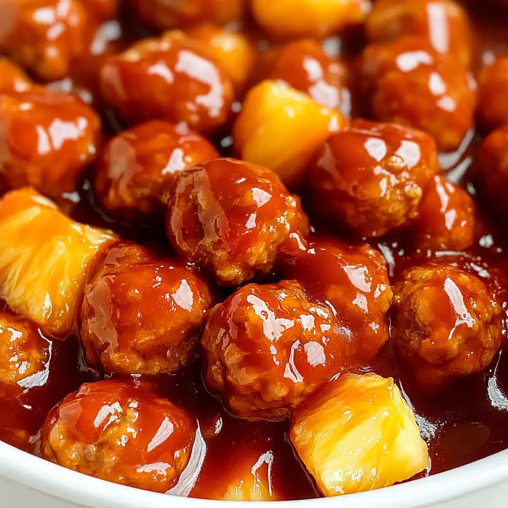 Spicy Hawaiian Crockpot Meatballs Recipe - Recipe Image