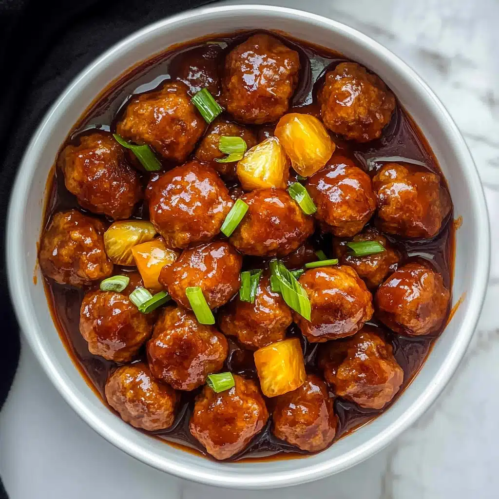 Spicy Hawaiian Crockpot Meatballs Recipe - Recipe Image