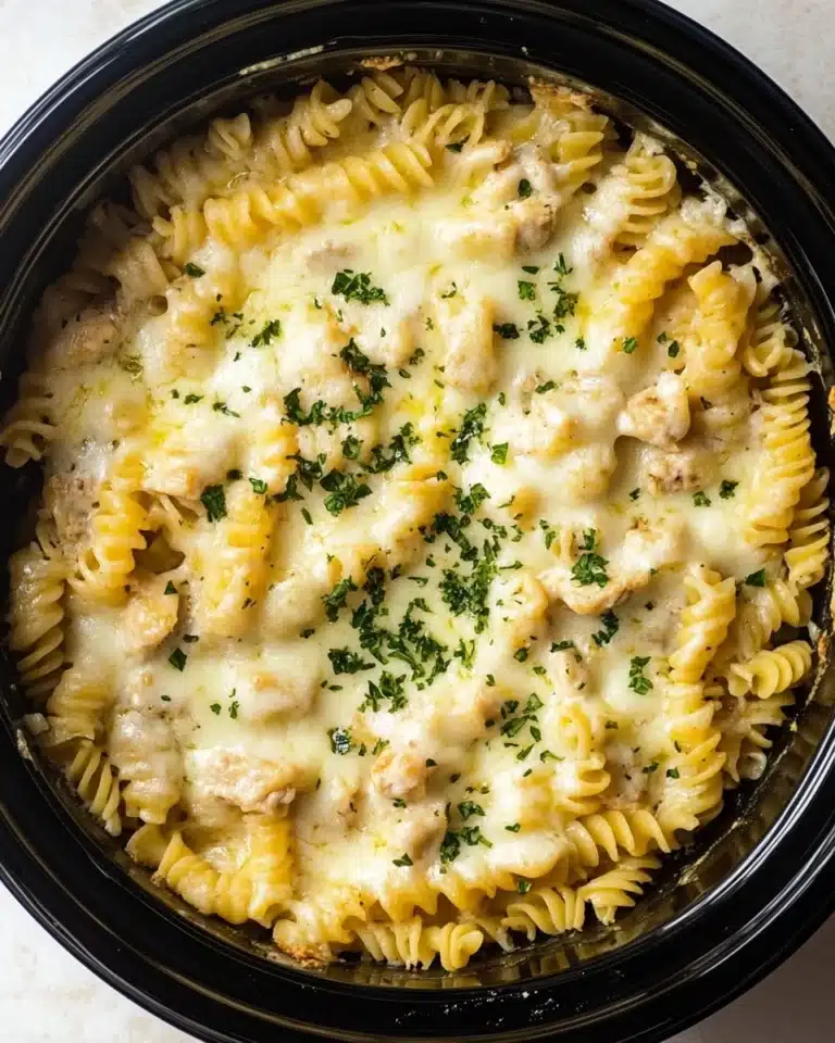 Slow Cooker Pesto Mozzarella Pasta Recipe