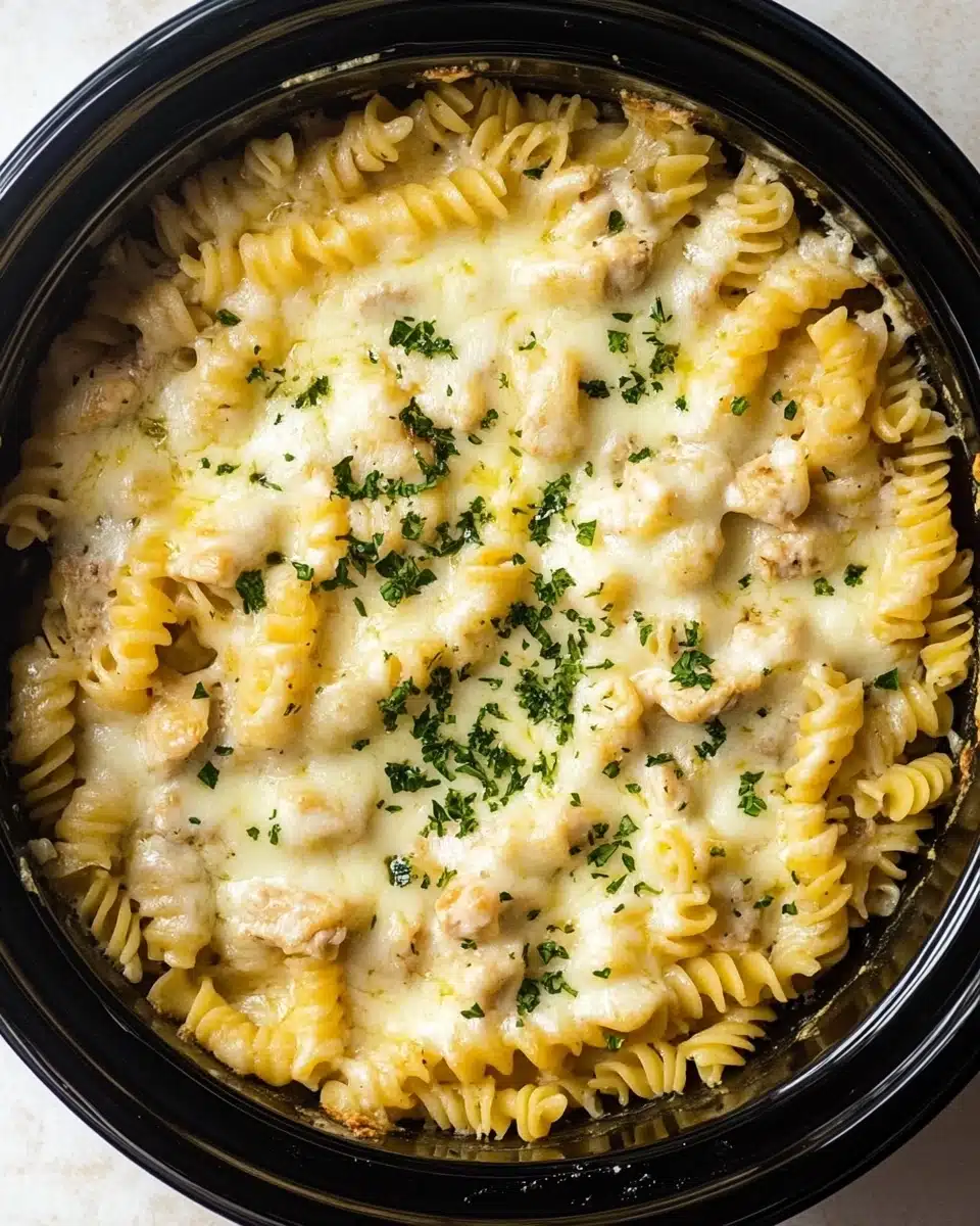 Slow Cooker Pesto Mozzarella Pasta Recipe