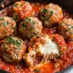Mozzarella Stuffed Meatballs Recipe