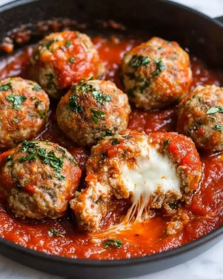 Mozzarella Stuffed Meatballs Recipe
