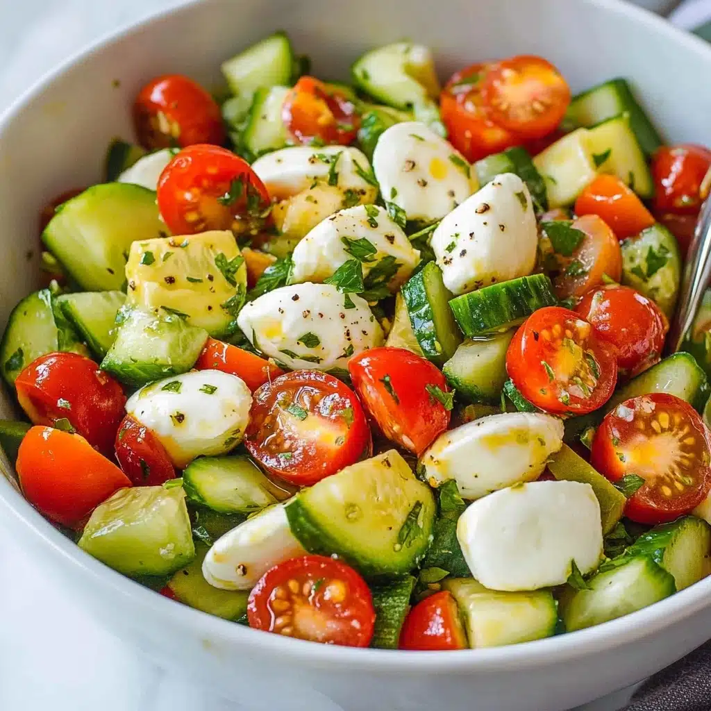 Tomato Cucumber Mozzarella Salad Recipe - Recipe Image