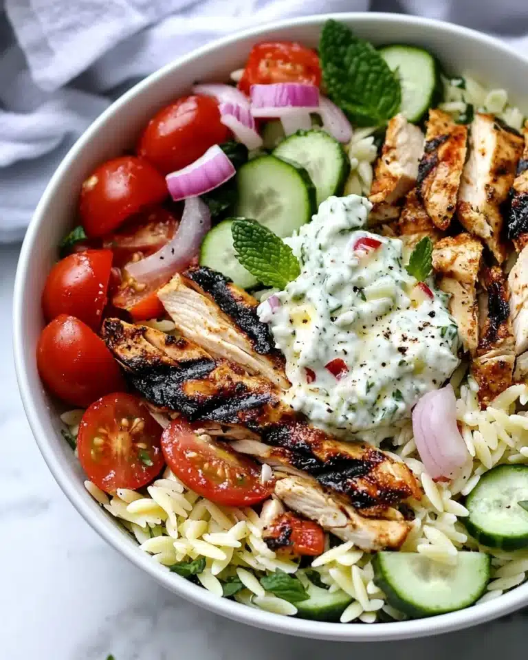 Greek Chicken Orzo Power Bowls Recipe