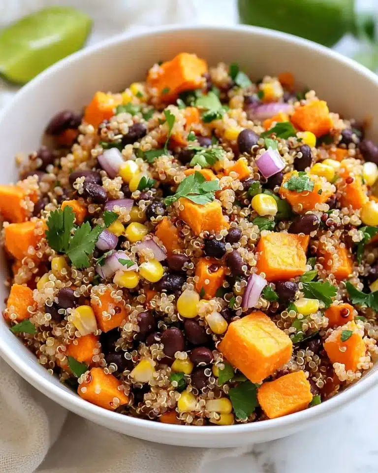 Roasted Sweet Potato Black Bean Quinoa Salad Recipe