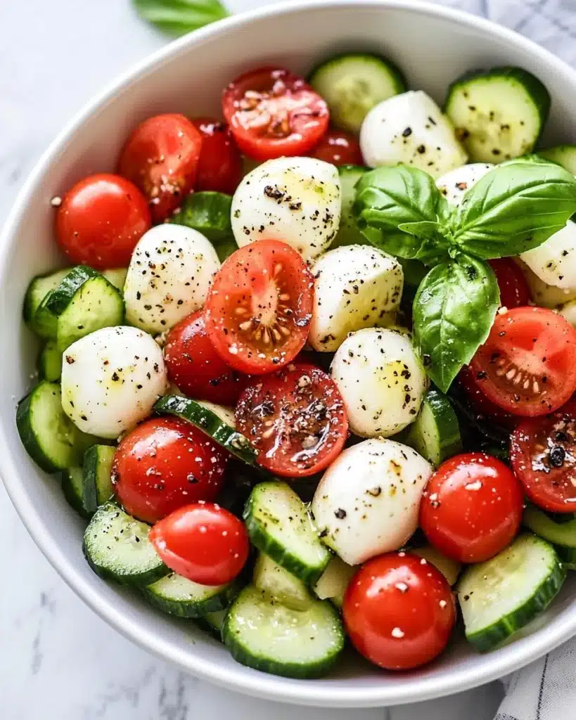 Cucumber Caprese Salad Recipe