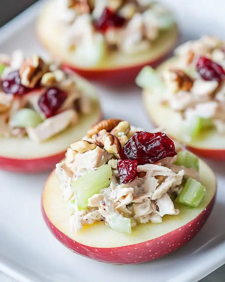 Cranberry Chicken Salad on Apple Slices Recipe