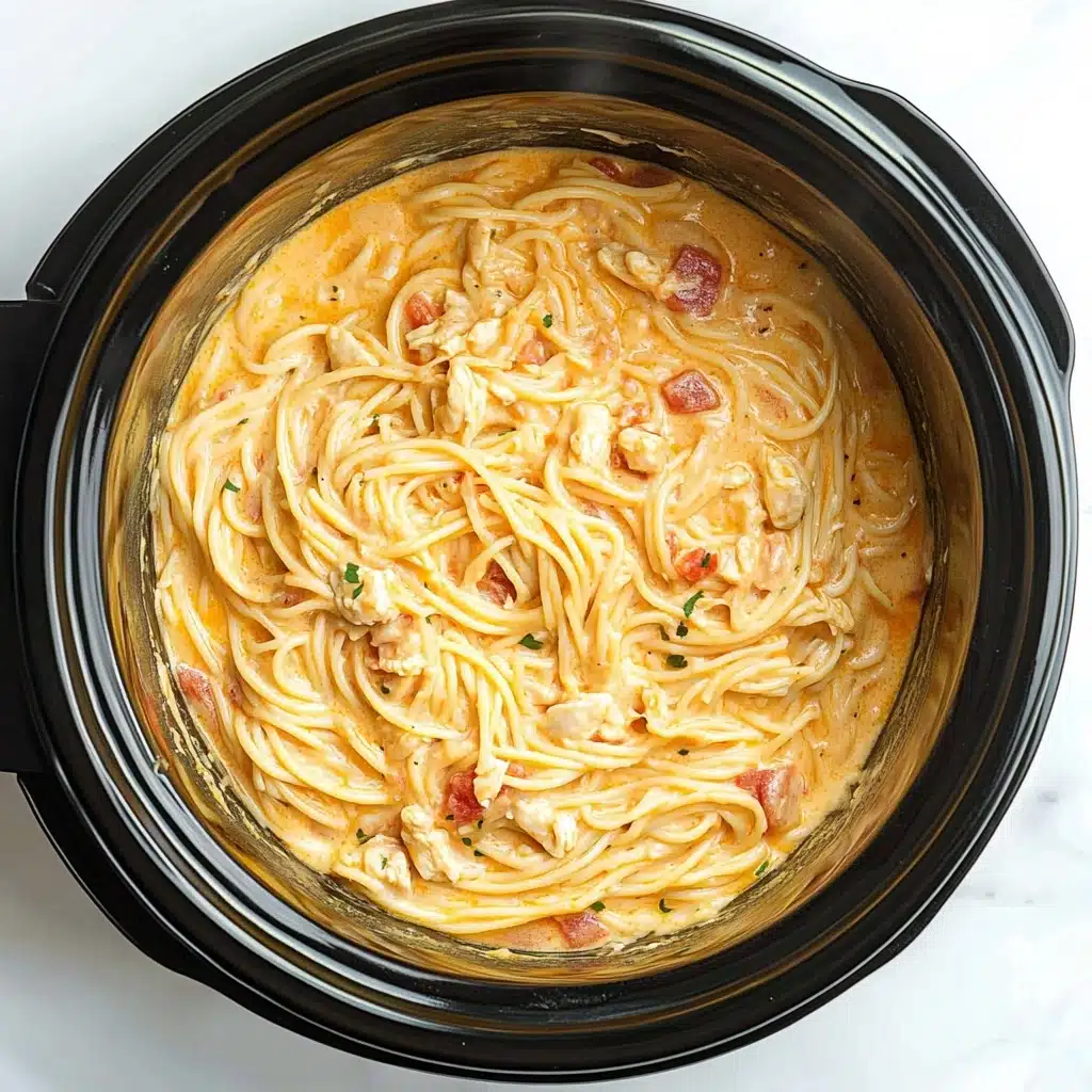 Crock Pot Cheesy Chicken Spaghetti Recipe - Recipe Image
