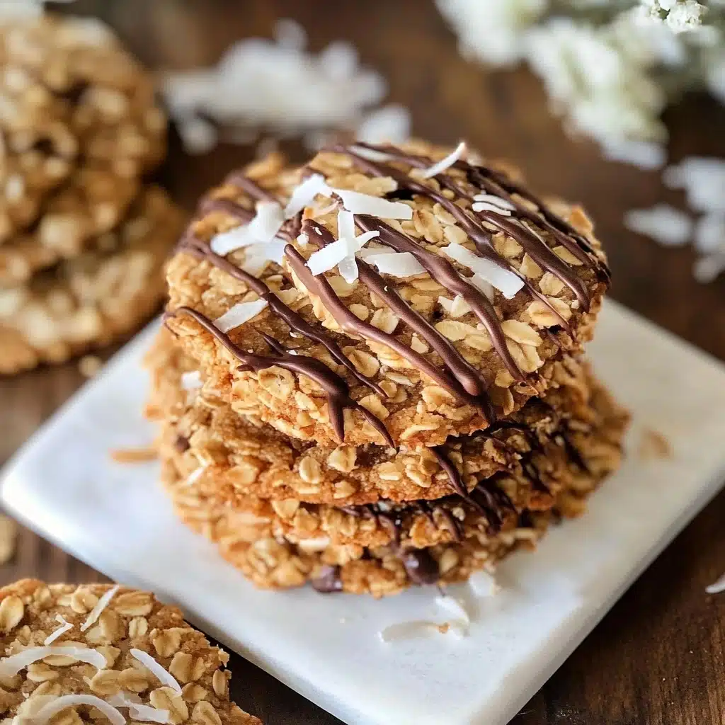 Thin and Crispy Toasted Coconut Oatmeal Cookies Recipe - Recipe Image