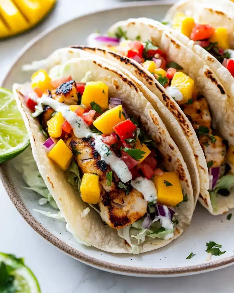 Baja Fish Tacos with Mango Salsa Recipe