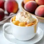 3 Minute Peach Cobbler Mug Cake Recipe