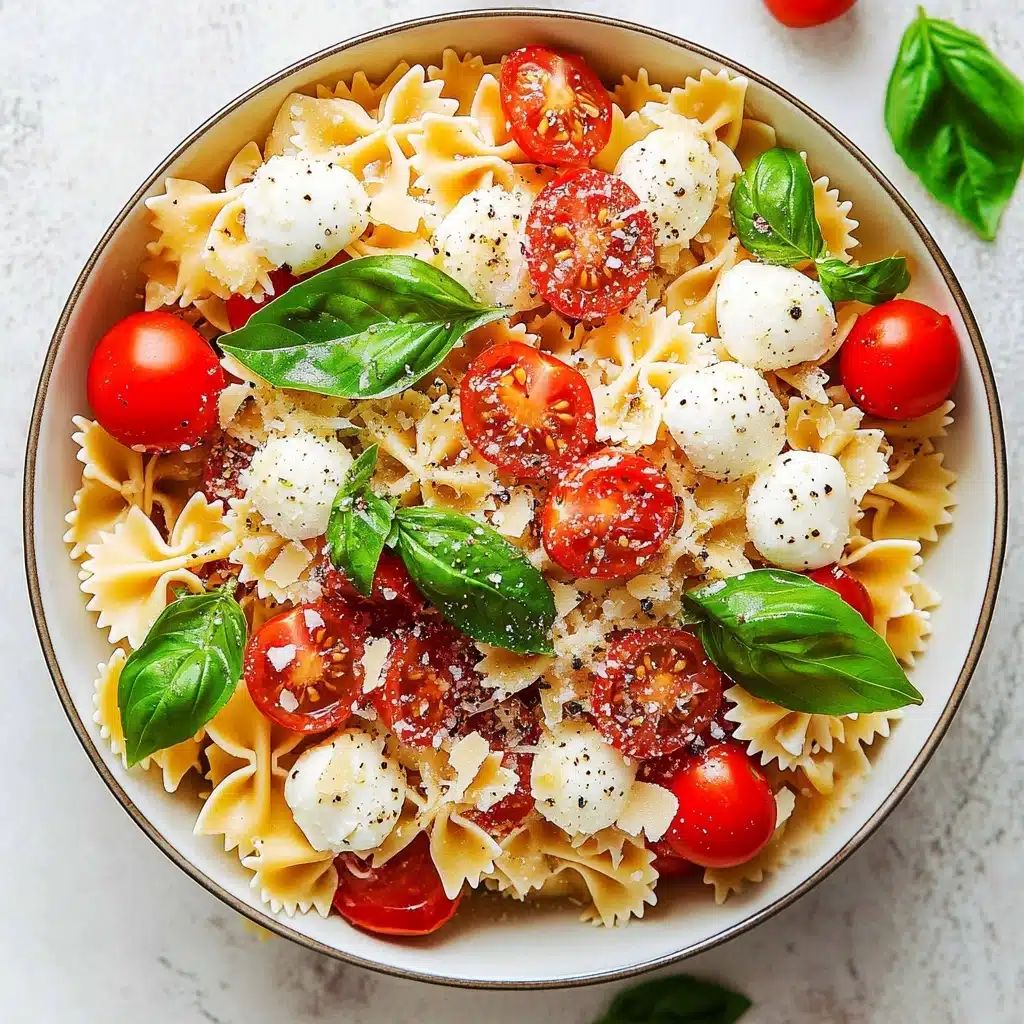 One Pot Caprese Pasta Recipe - Recipe Image