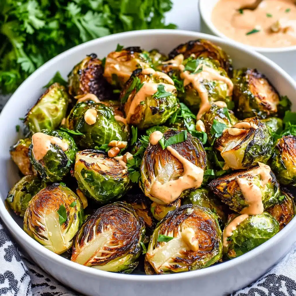 Crunchy Air Fryer Brussels Sprouts with Spicy Mayo Recipe - Recipe Image
