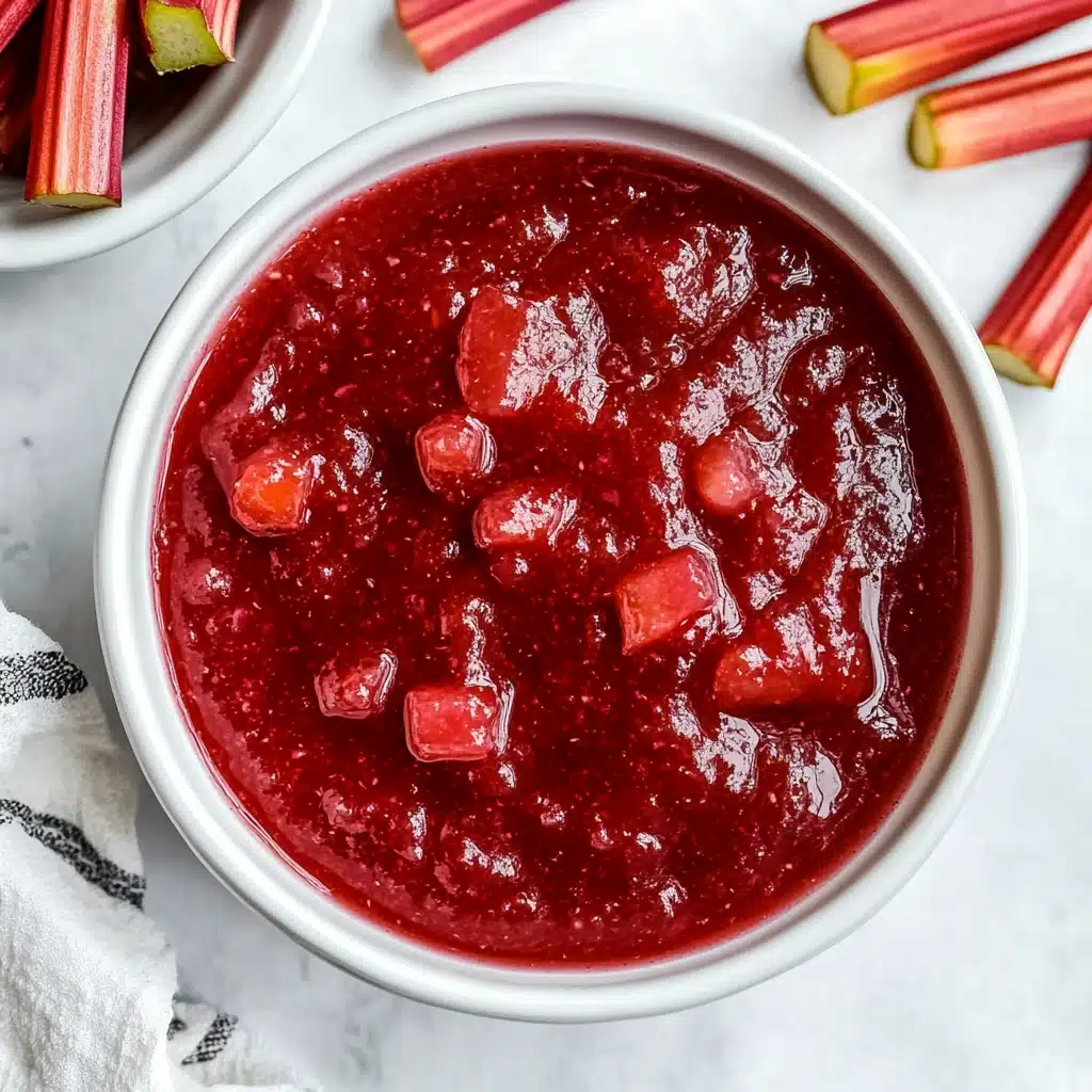 Sweet and Tangy Rhubarb Sauce Recipe - Recipe Image
