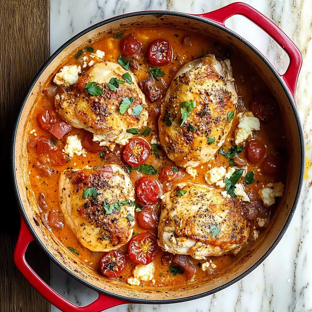 Creamy Tomato Chicken with Feta Recipe - Recipe Image